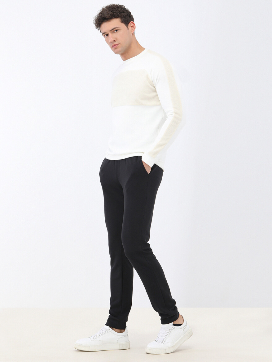 Ecru Crew Neck Sweatshirt - 2