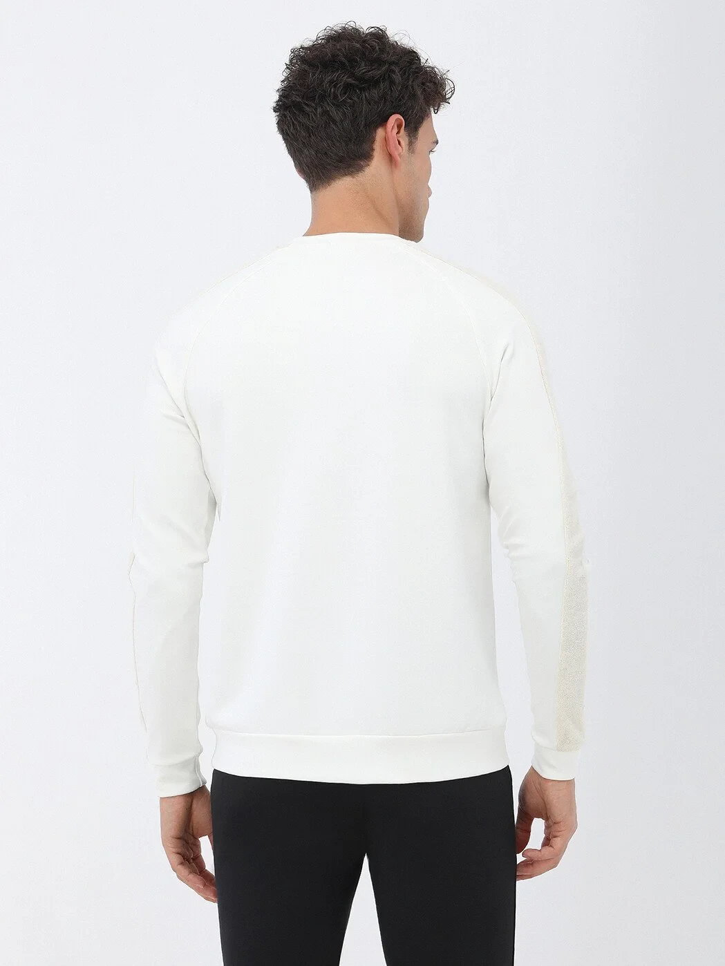 Ecru Crew Neck Sweatshirt - 5