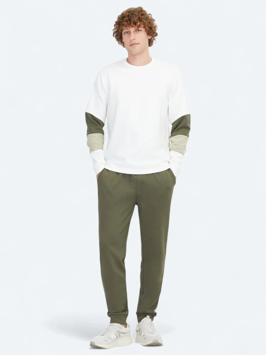 Ecru Crew Neck Sweatshirt - 2