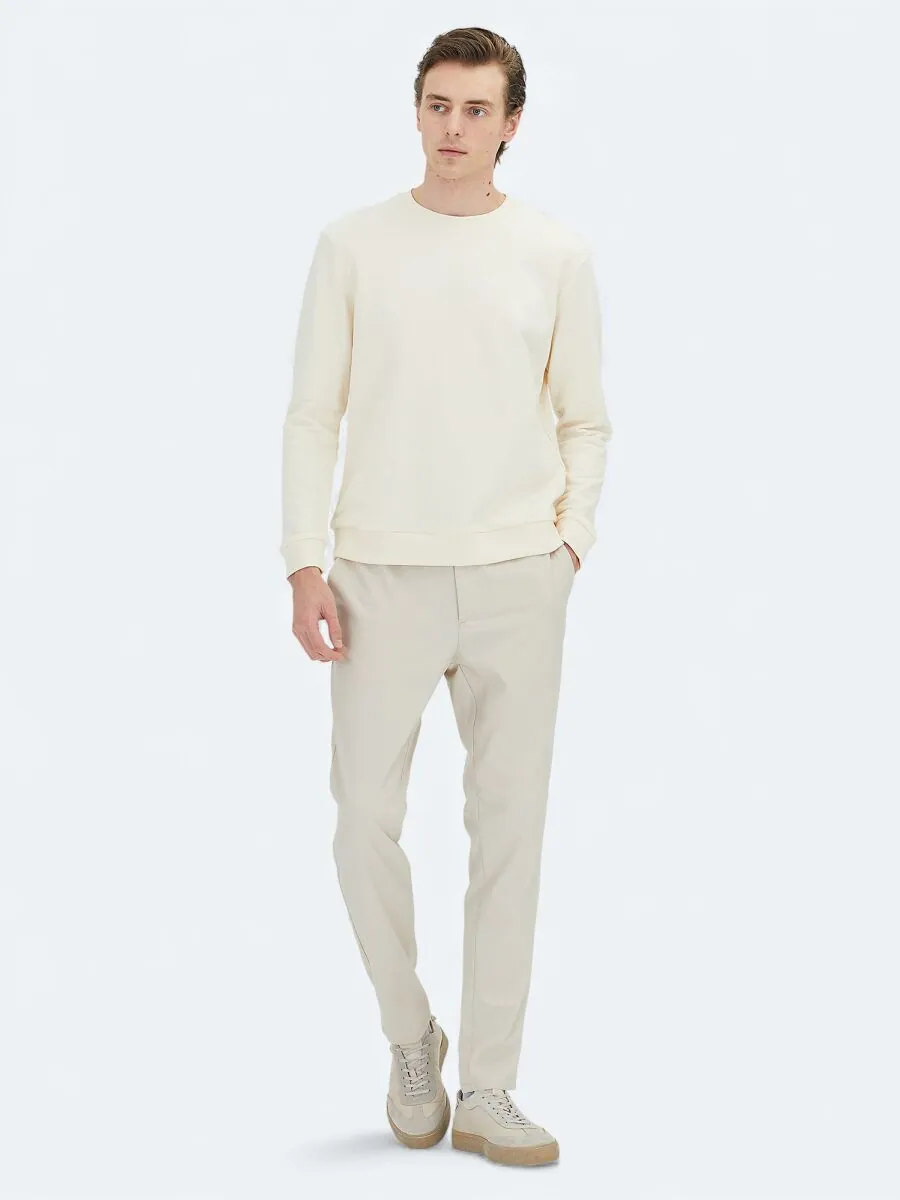 Ecru Crew Neck Sweatshirt - 2