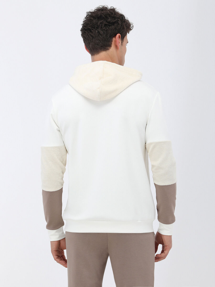 Ecru Hooded Sweatshirt - 5