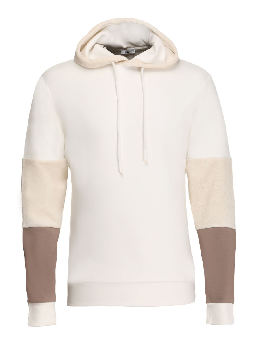 Ecru Hooded Sweatshirt - 6