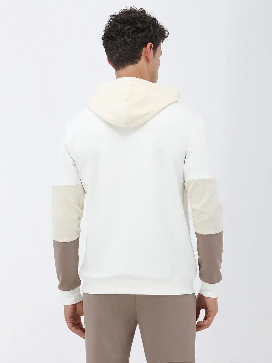 Ecru Hooded Sweatshirt - 5