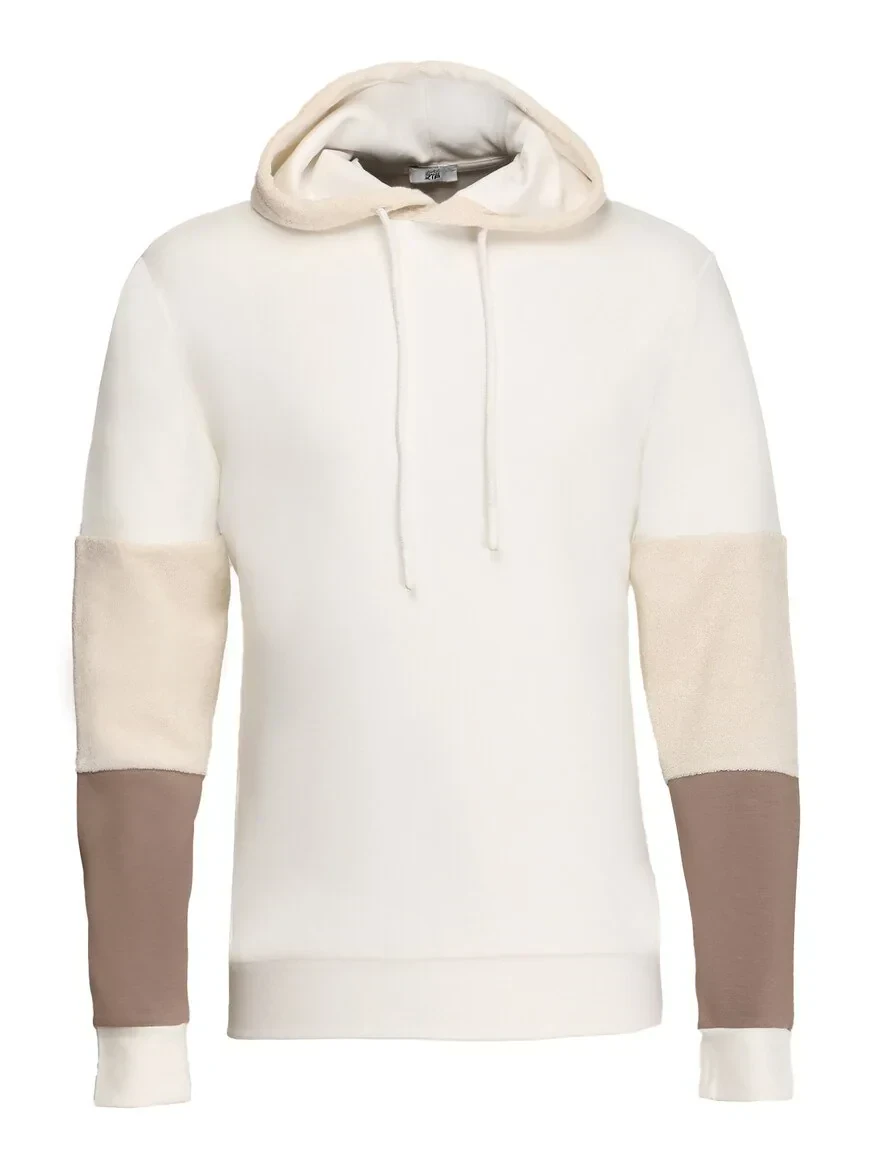 Ecru Hooded Sweatshirt - 6
