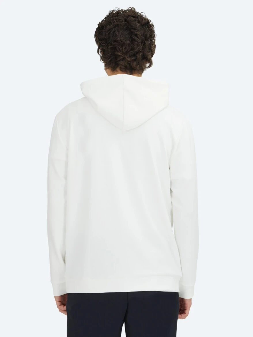 Ecru Hooded Sweatshirt 