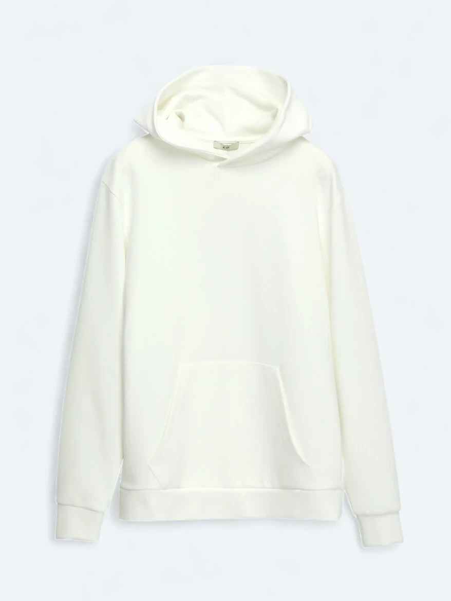 Ecru Hooded Sweatshirt - 5