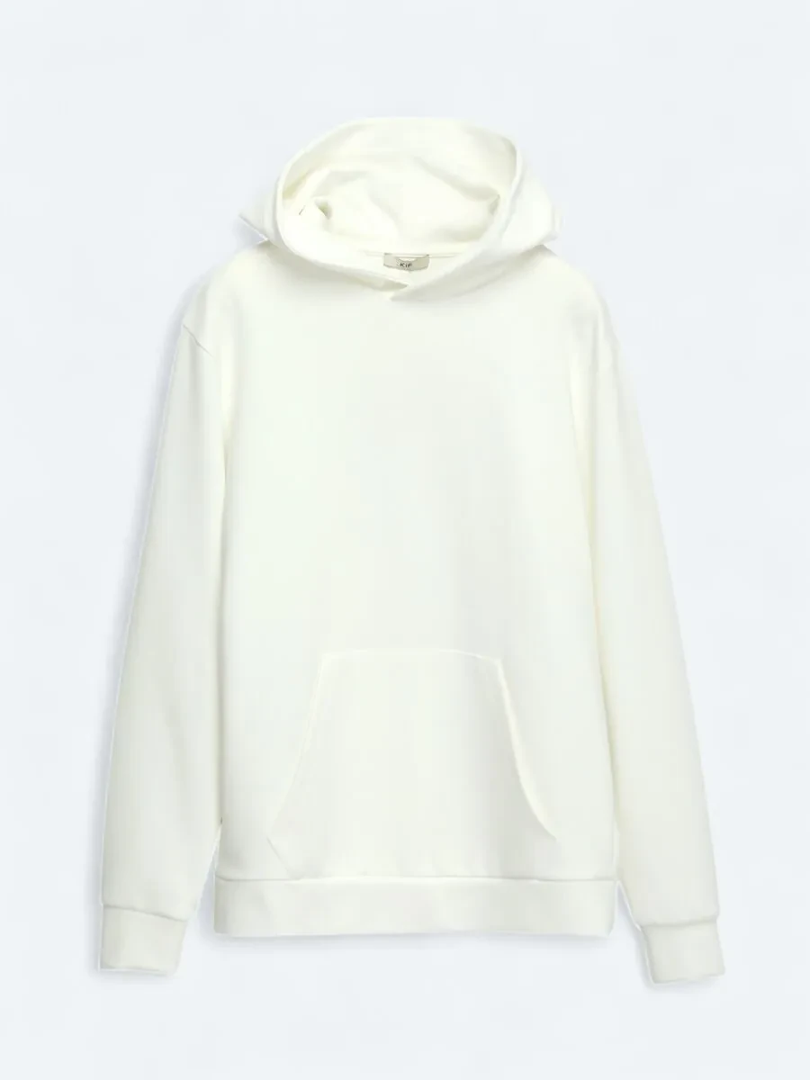 Ecru Hooded Sweatshirt - 5