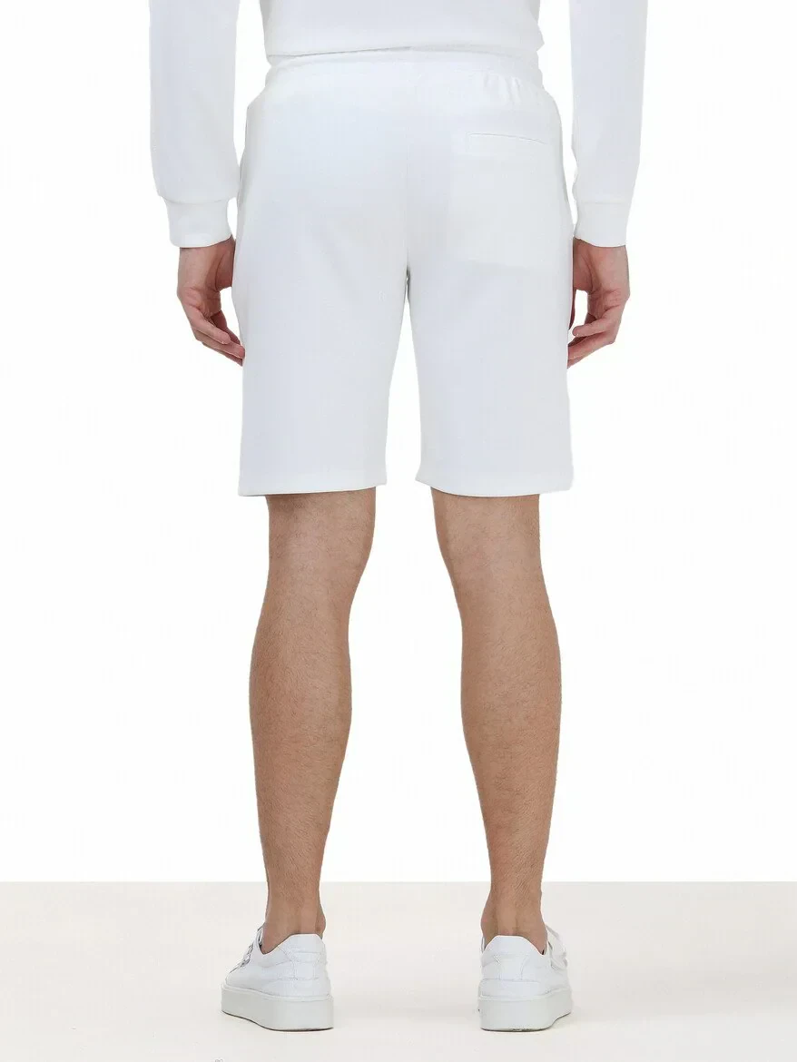 Ecru Knitting Jogging Fit Sport Bermuda - 4