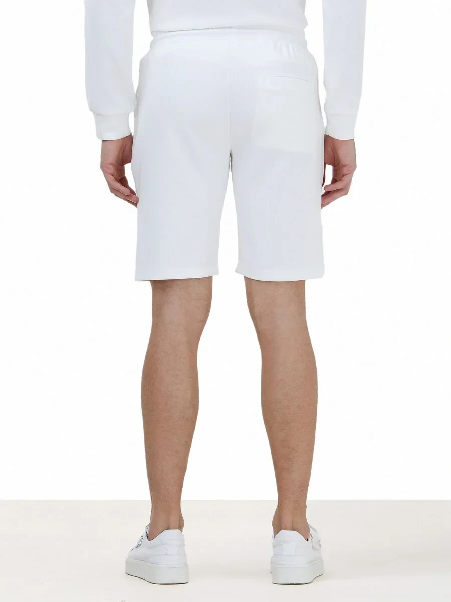Ecru Knitting Jogging Fit Sport Bermuda - 4