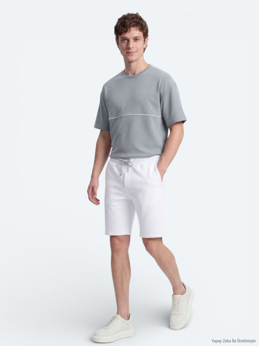 Ecru Knitting Regular Fit Casual Bermuda - 3