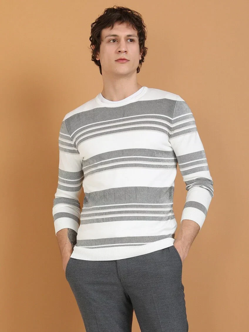 Ecru Knitwear Sweatshirt - 1