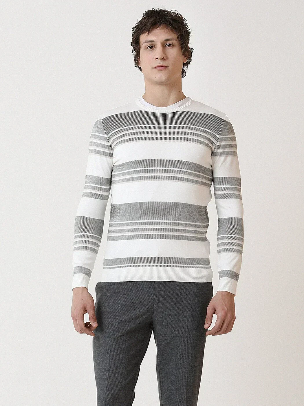 Ecru Knitwear Sweatshirt - 4