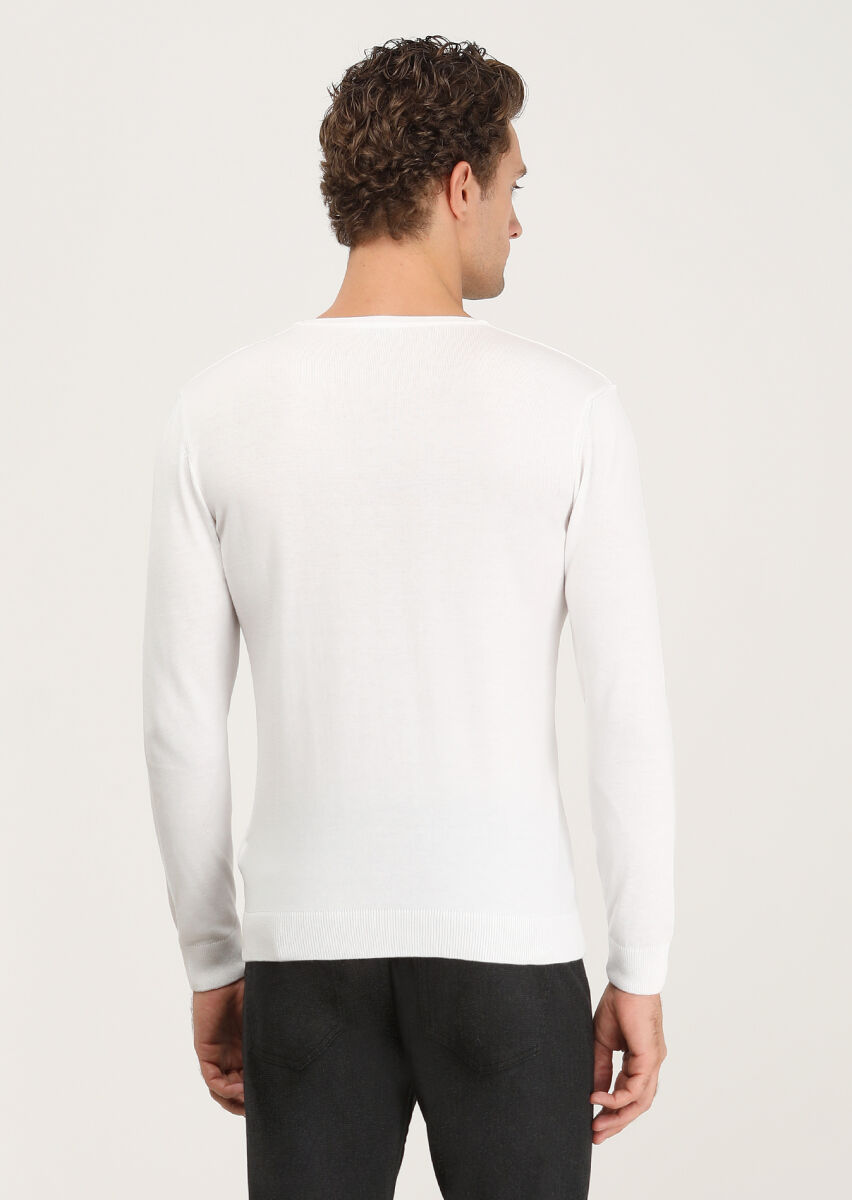 Ecru Knitwear Sweatshirt - 5