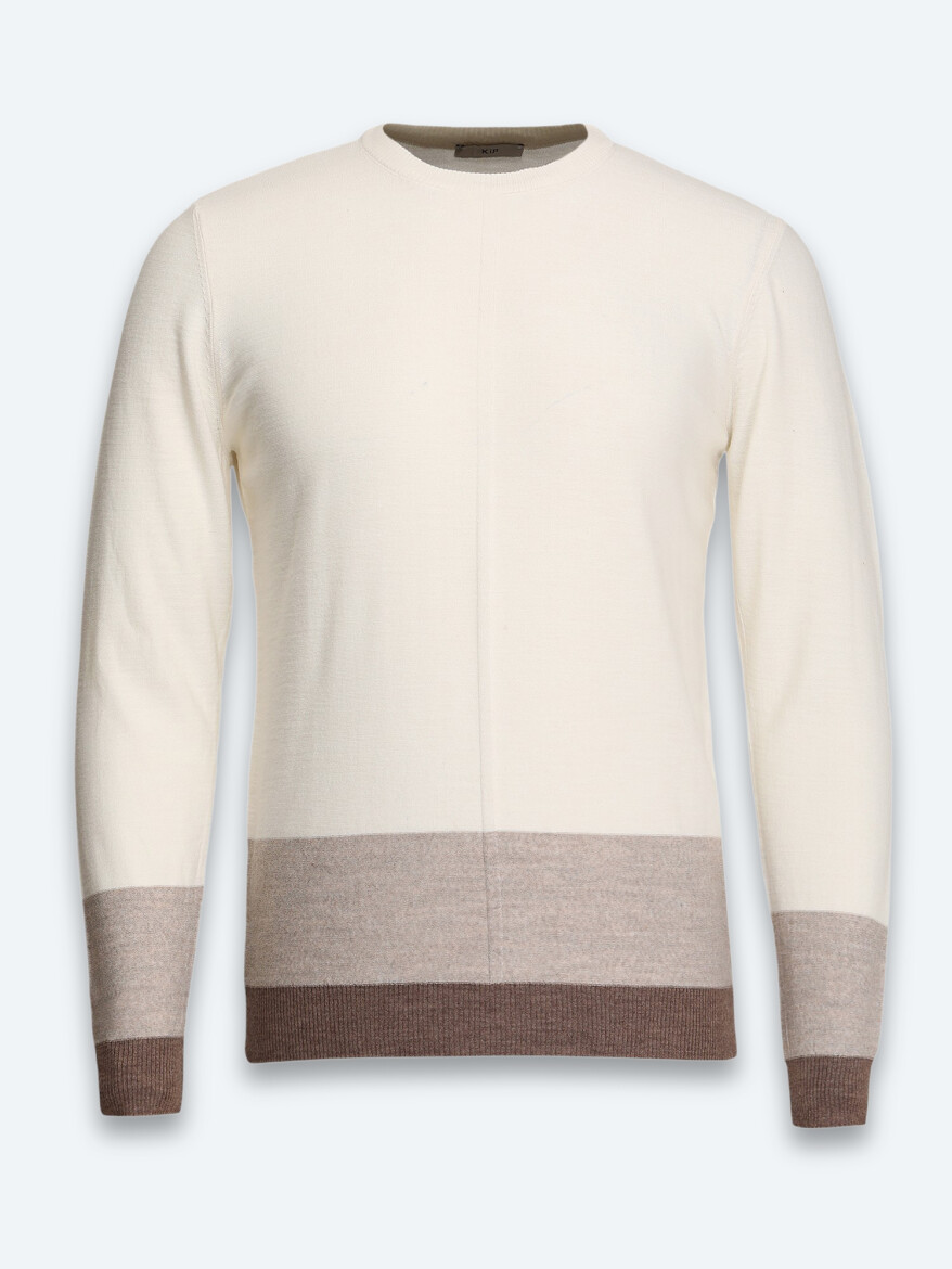 Ecru Knitwear Sweatshirt - 6