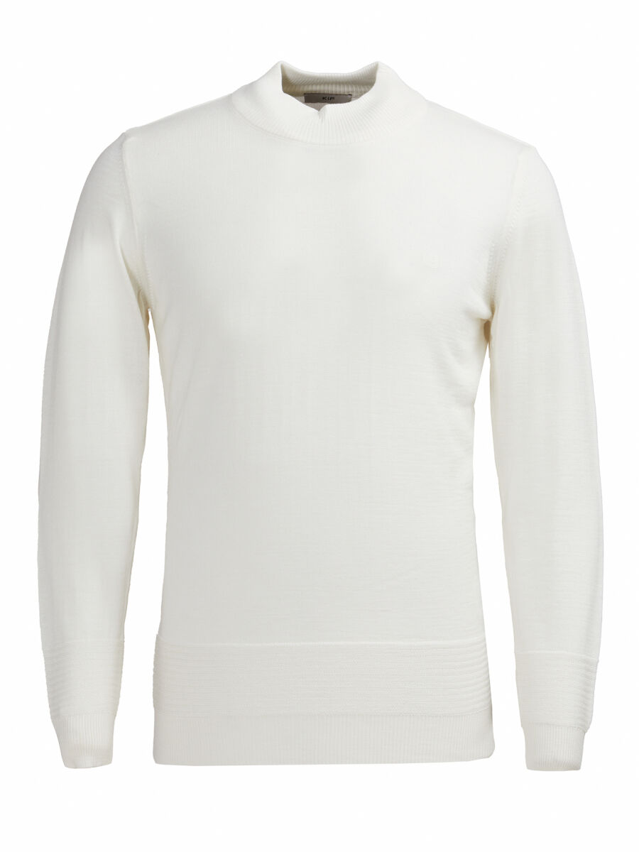 Ecru Knitwear Sweatshirt - 1