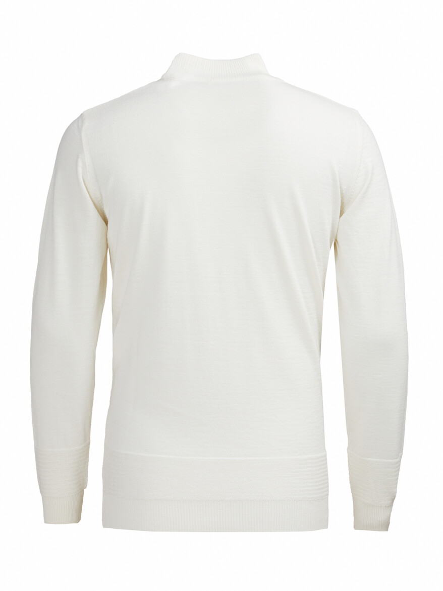 Ecru Knitwear Sweatshirt - 3