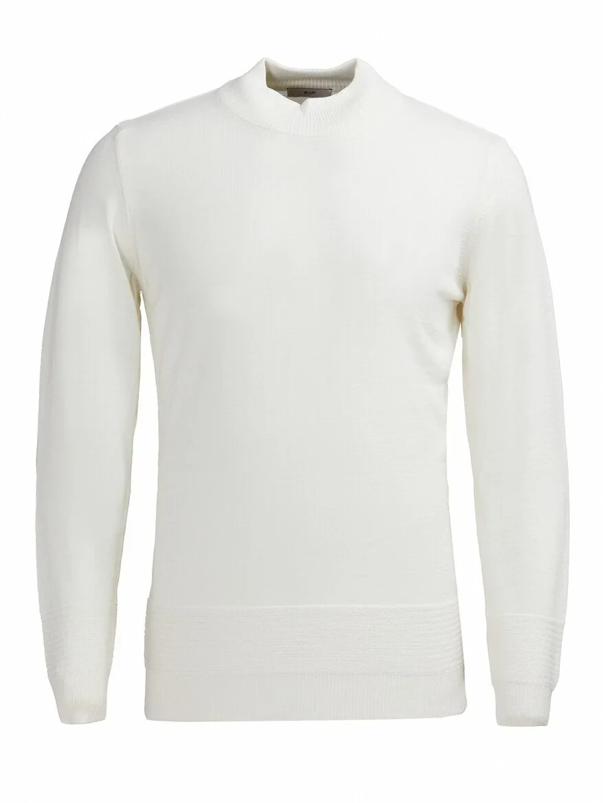 Ecru Knitwear Sweatshirt - 1