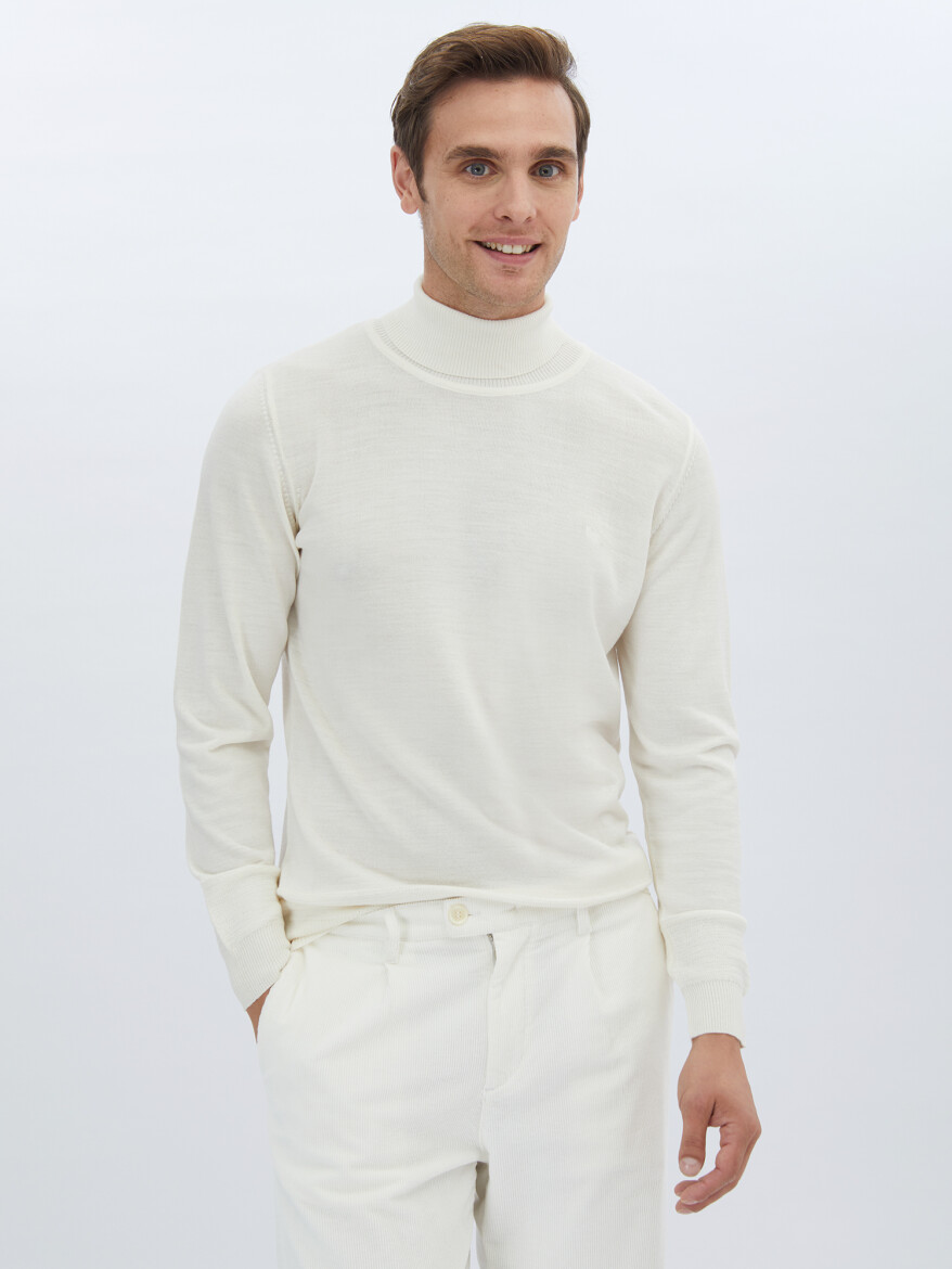 Ecru Knitwear Sweatshirt 