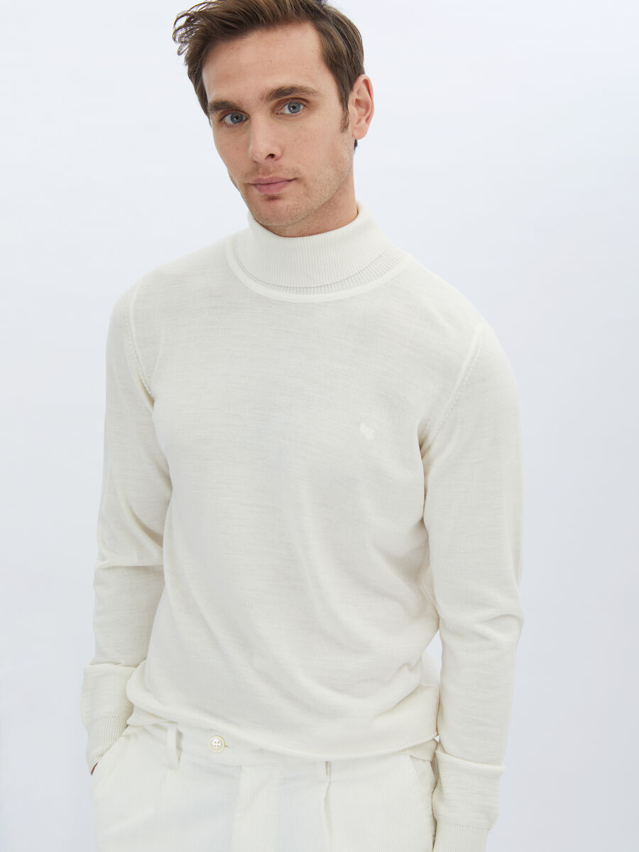 Ecru Knitwear Sweatshirt - 3