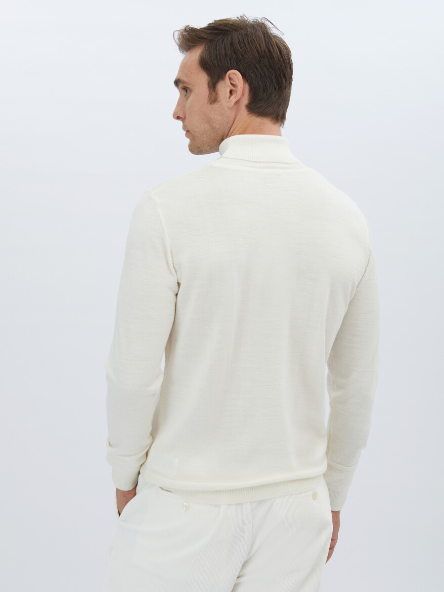 Ecru Knitwear Sweatshirt - 6