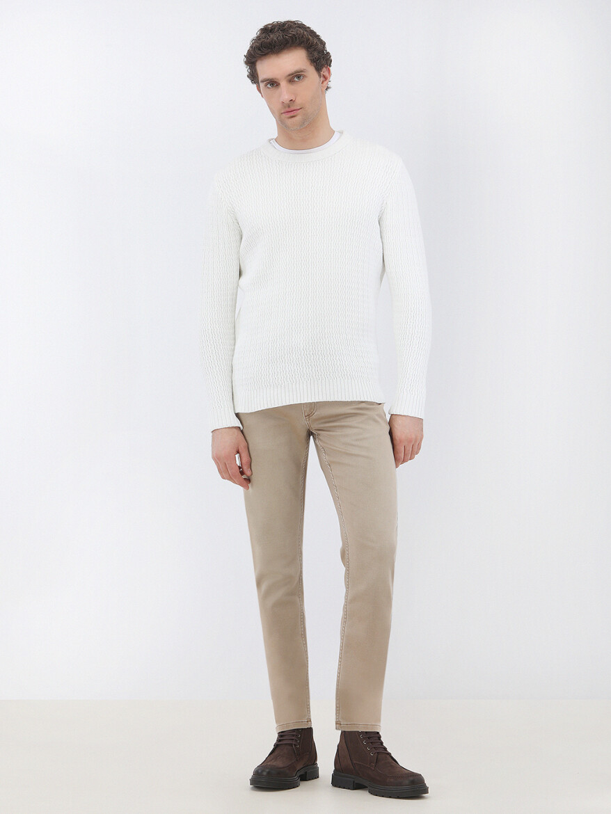 Ecru Knitwear Sweatshirt - 2