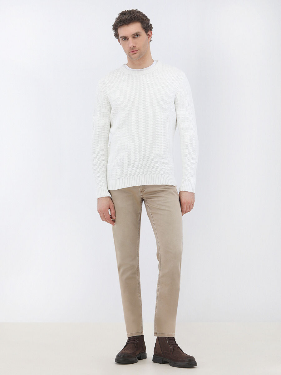 Ecru Knitwear Sweatshirt - 2