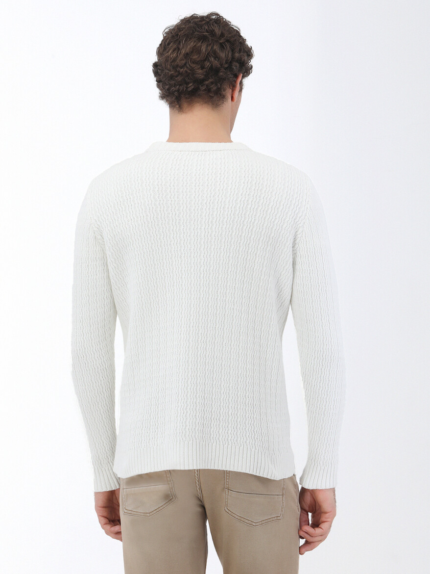 Ecru Knitwear Sweatshirt - 4