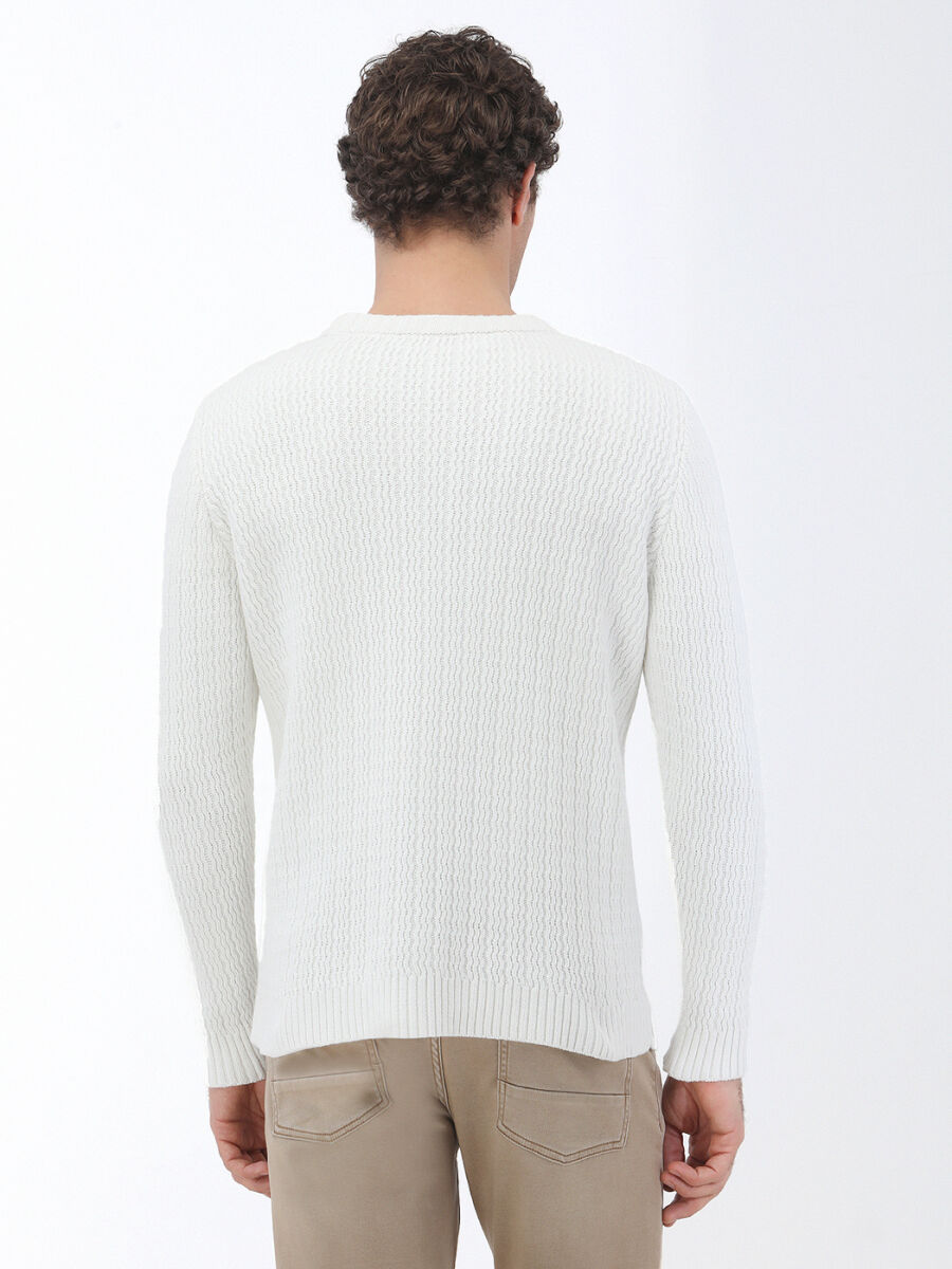 Ecru Knitwear Sweatshirt - 4