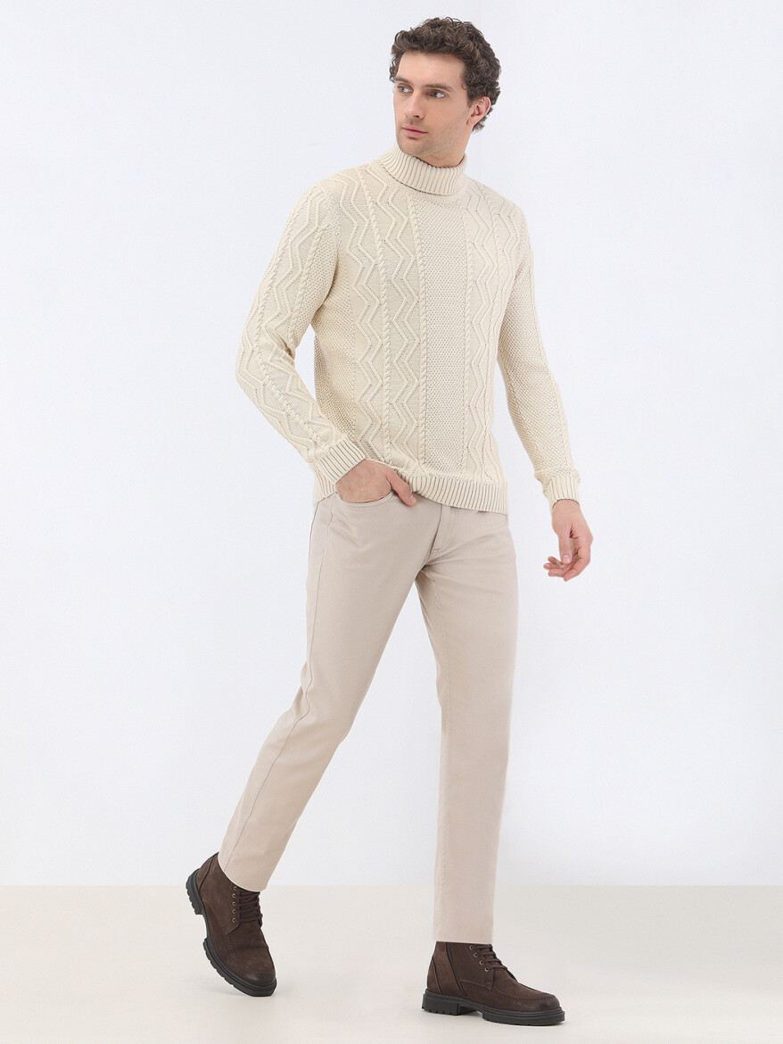 Ecru Knitwear Sweatshirt - 2