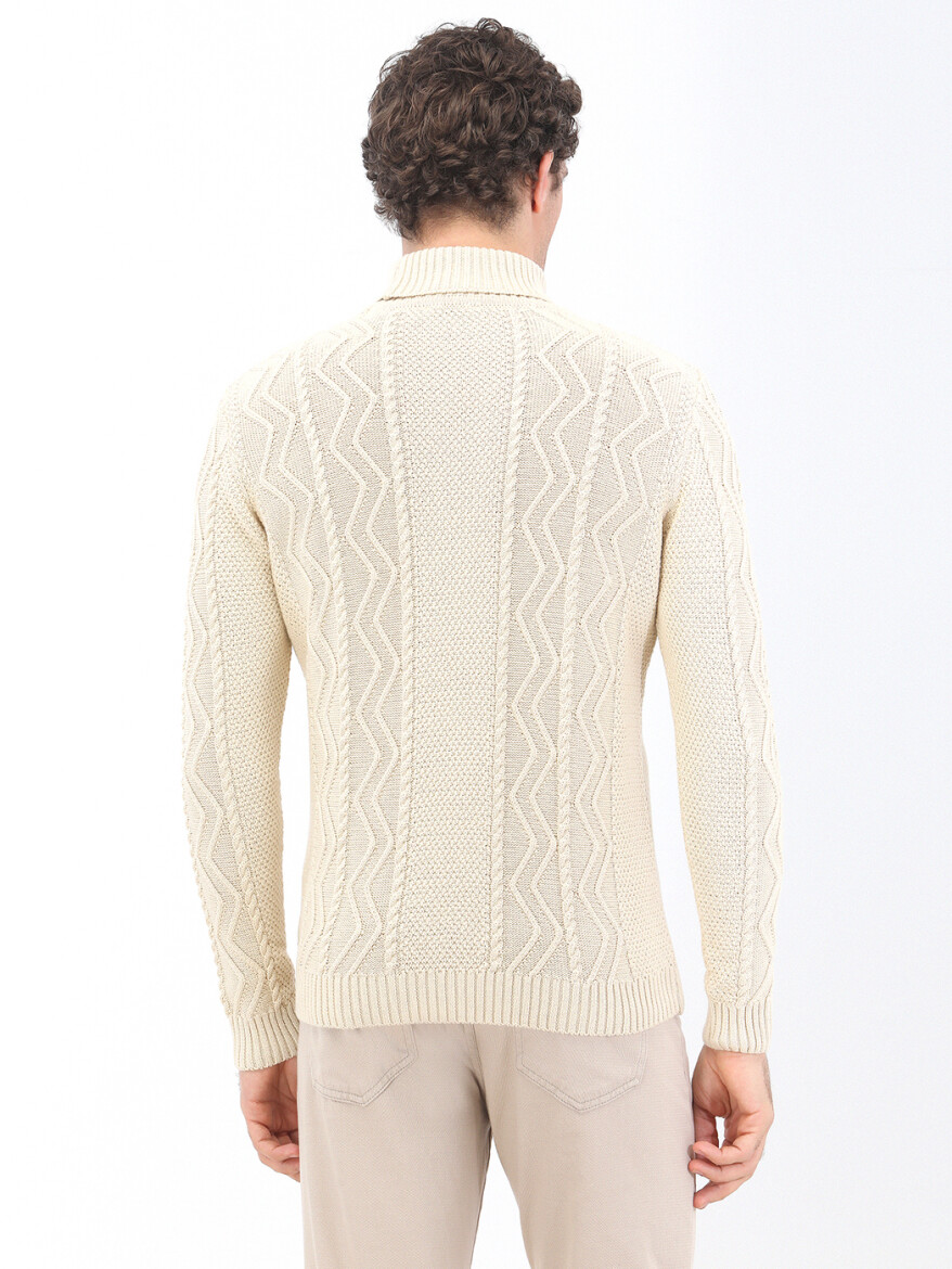 Ecru Knitwear Sweatshirt - 6