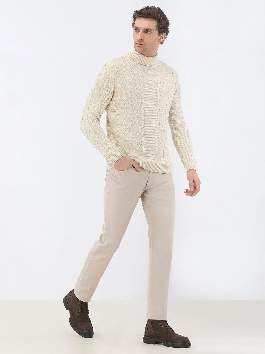 Ecru Knitwear Sweatshirt - 2