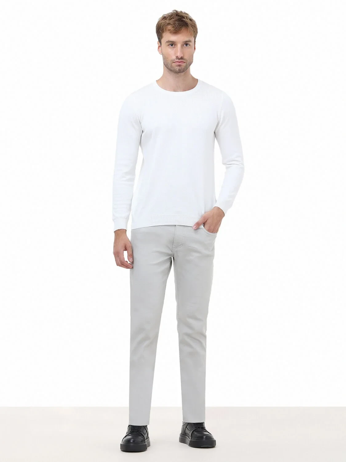 Ecru Knitwear Sweatshirt - 2