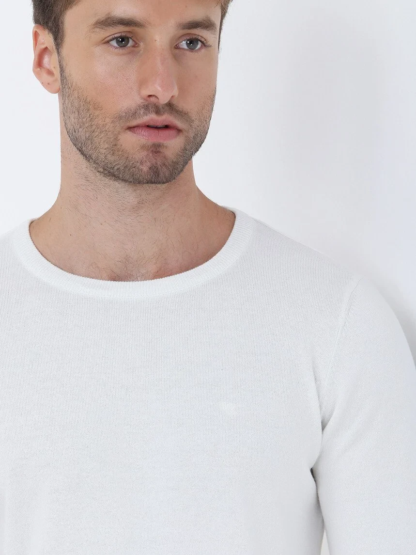 Ecru Knitwear Sweatshirt 