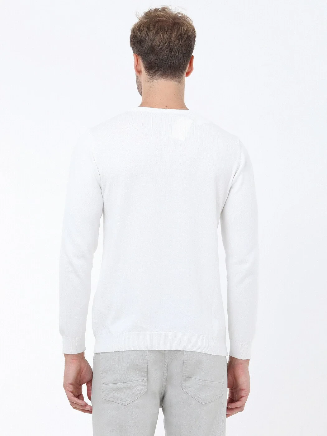 Ecru Knitwear Sweatshirt - 5