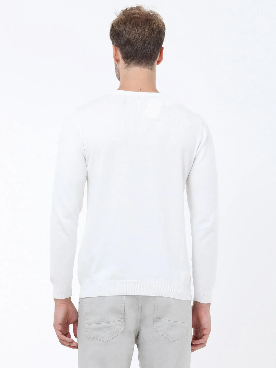 Ecru Knitwear Sweatshirt - 5