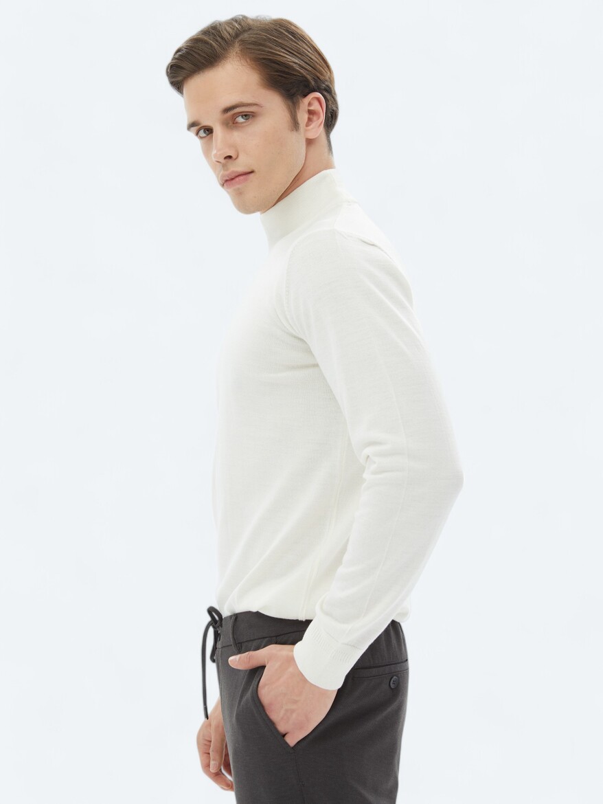 Ecru Knitwear Sweatshirt - 4