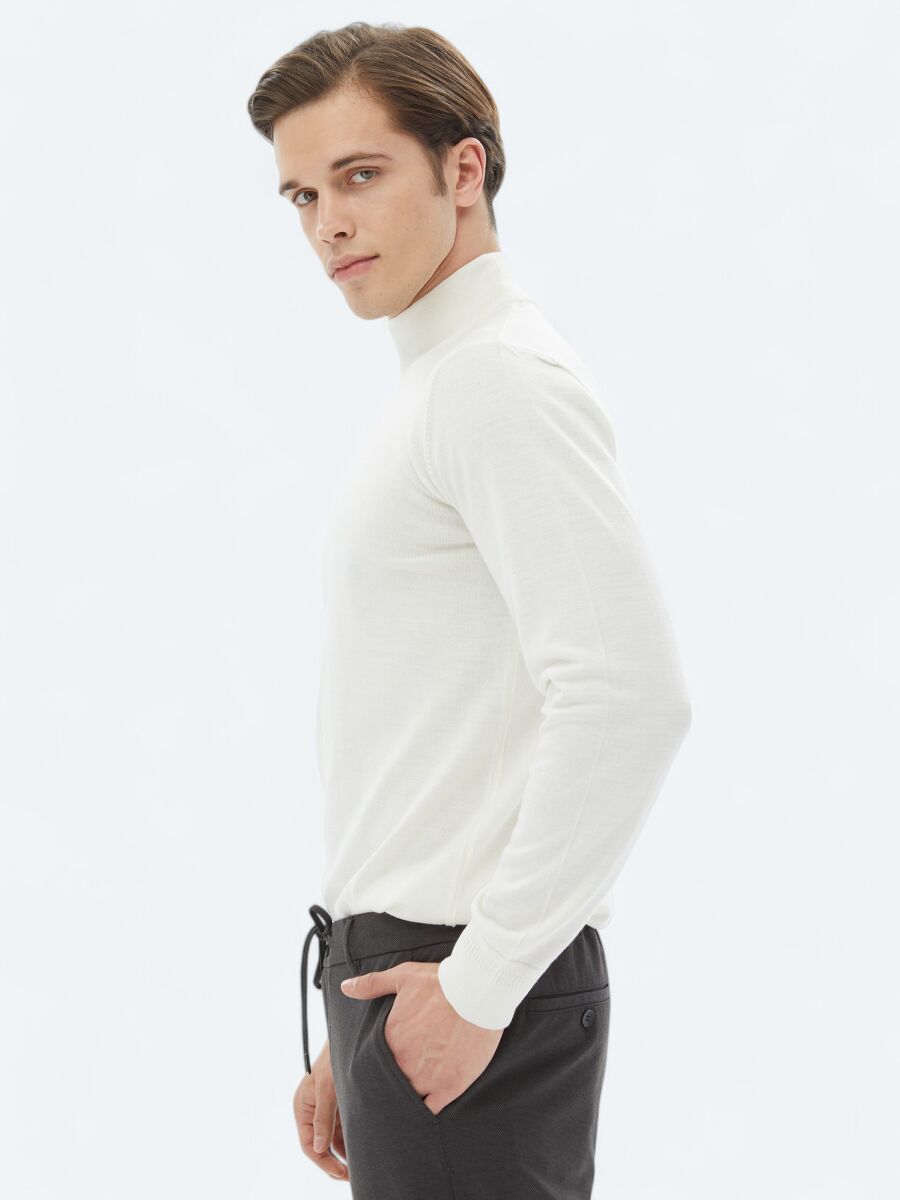 Ecru Knitwear Sweatshirt - 4