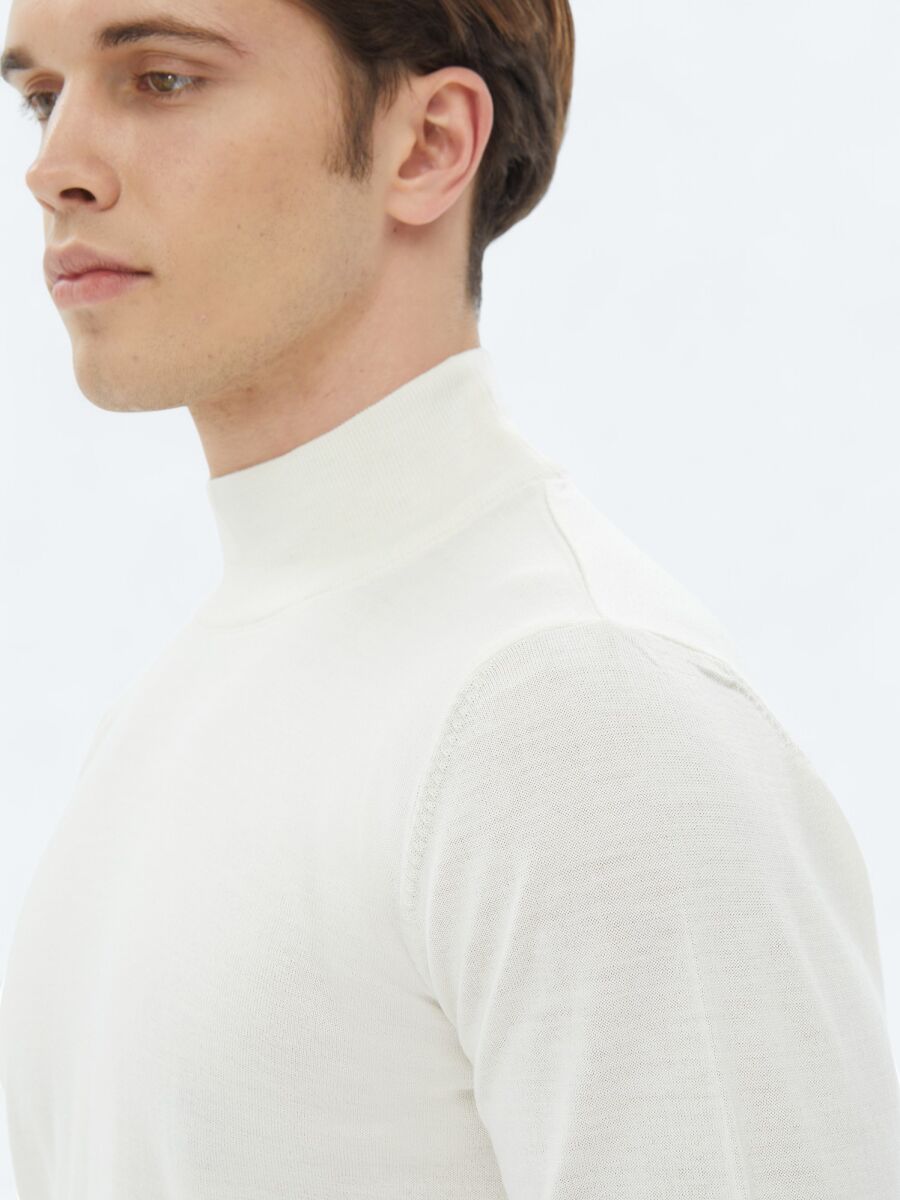 Ecru Knitwear Sweatshirt - 5