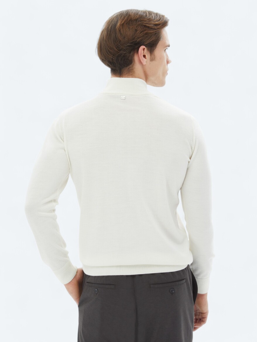 Ecru Knitwear Sweatshirt - 7