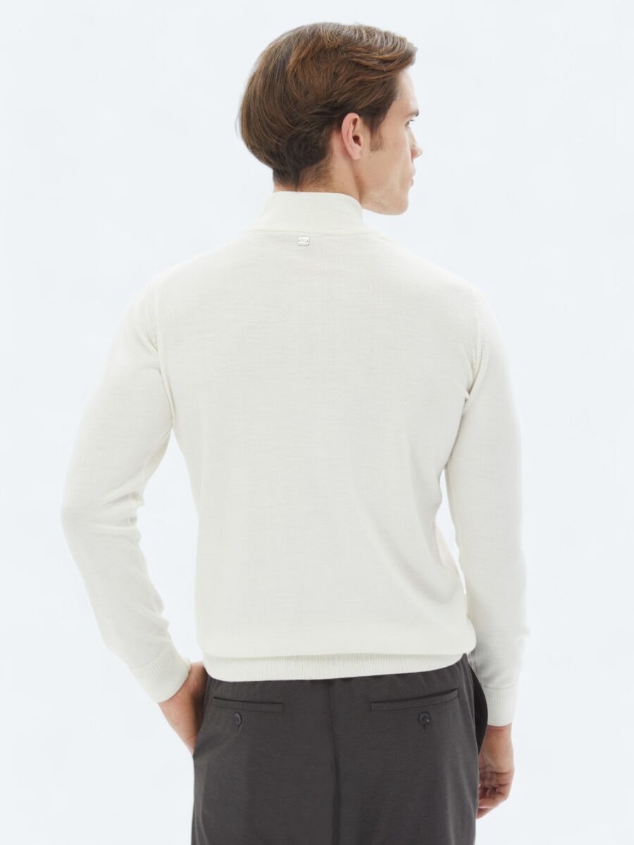 Ecru Knitwear Sweatshirt - 7
