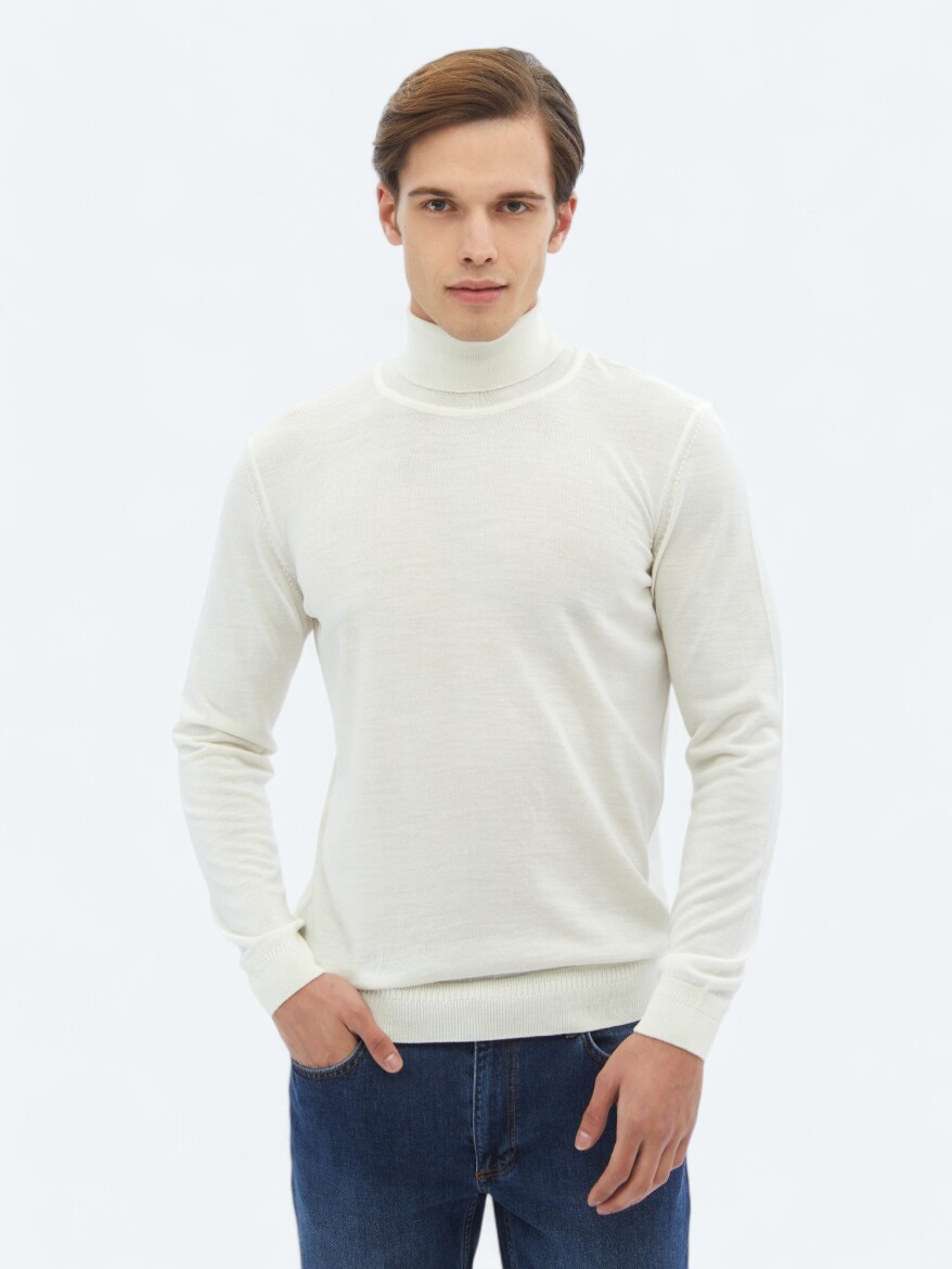 Ecru Knitwear Sweatshirt 