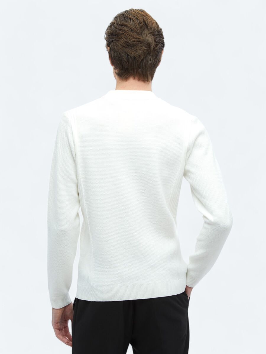 Ecru Knitwear Sweatshirt - 7