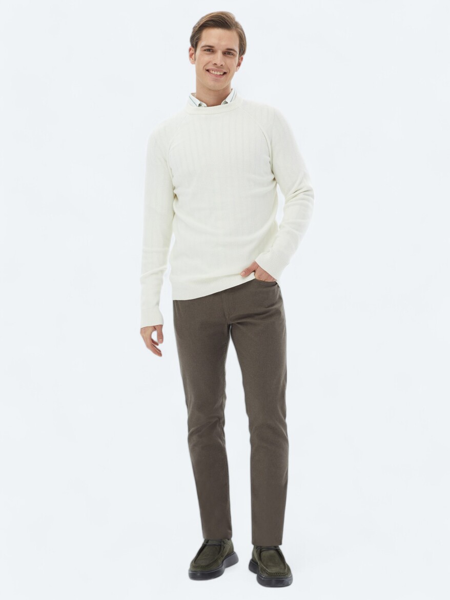 Ecru Knitwear Sweatshirt - 2