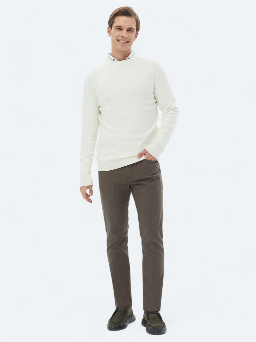 Ecru Knitwear Sweatshirt - 2