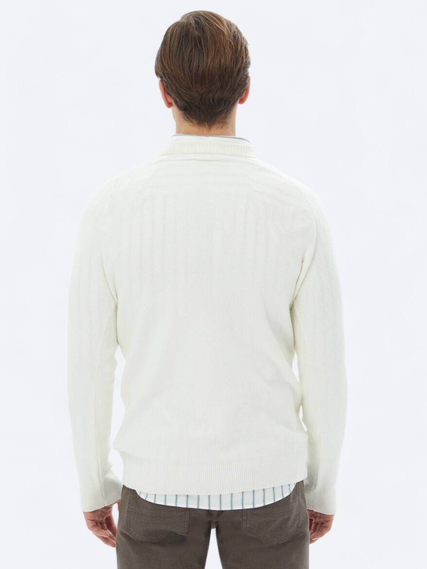 Ecru Knitwear Sweatshirt - 6