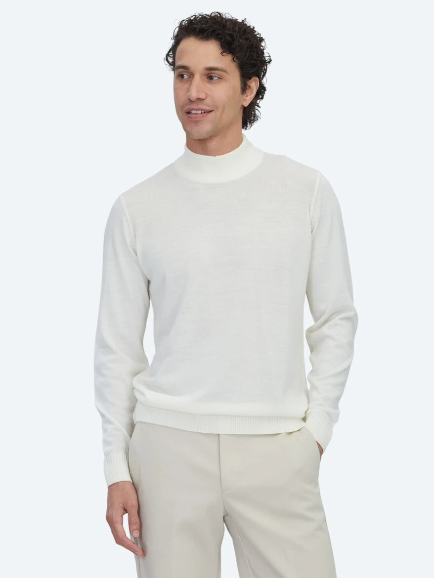 Ecru Knitwear Sweatshirt - KİP