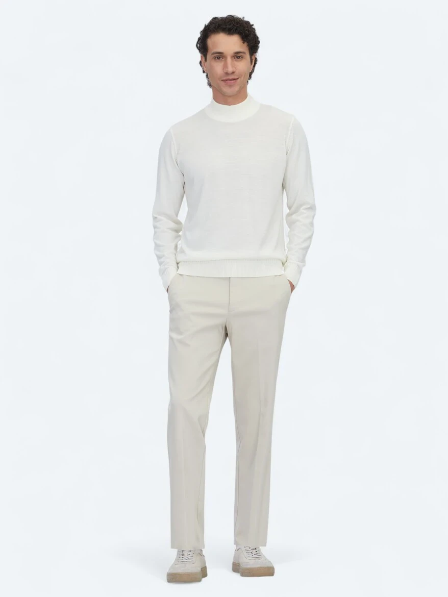 Ecru Knitwear Sweatshirt - KİP