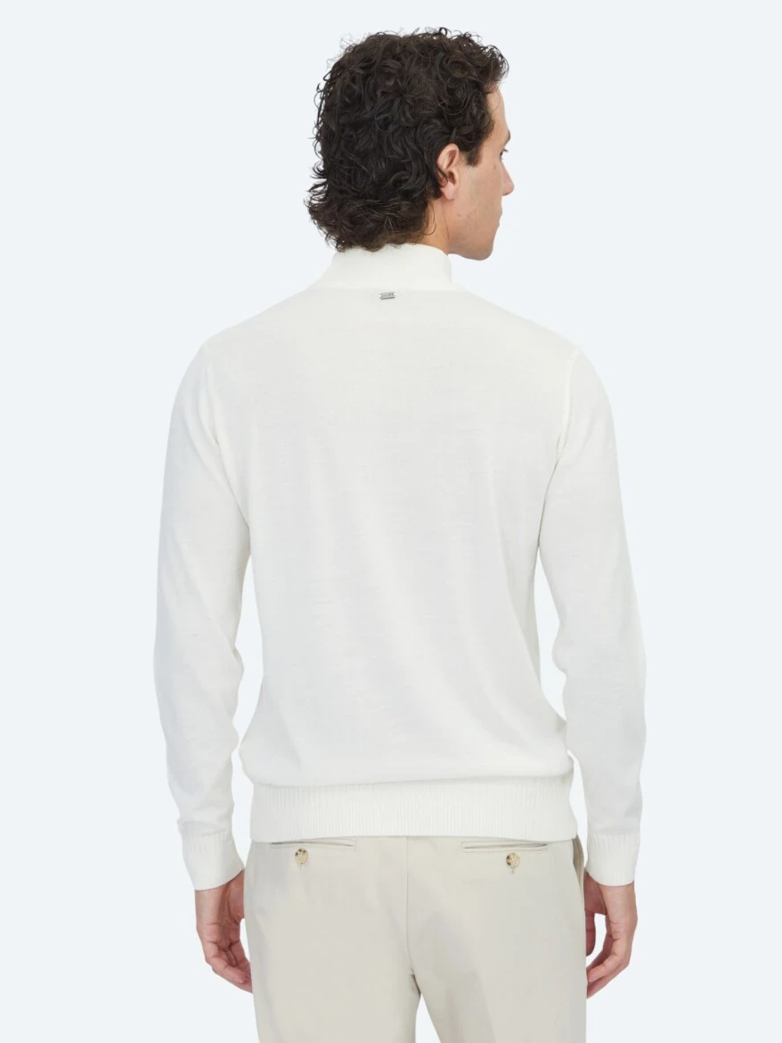 Ecru Knitwear Sweatshirt - 5