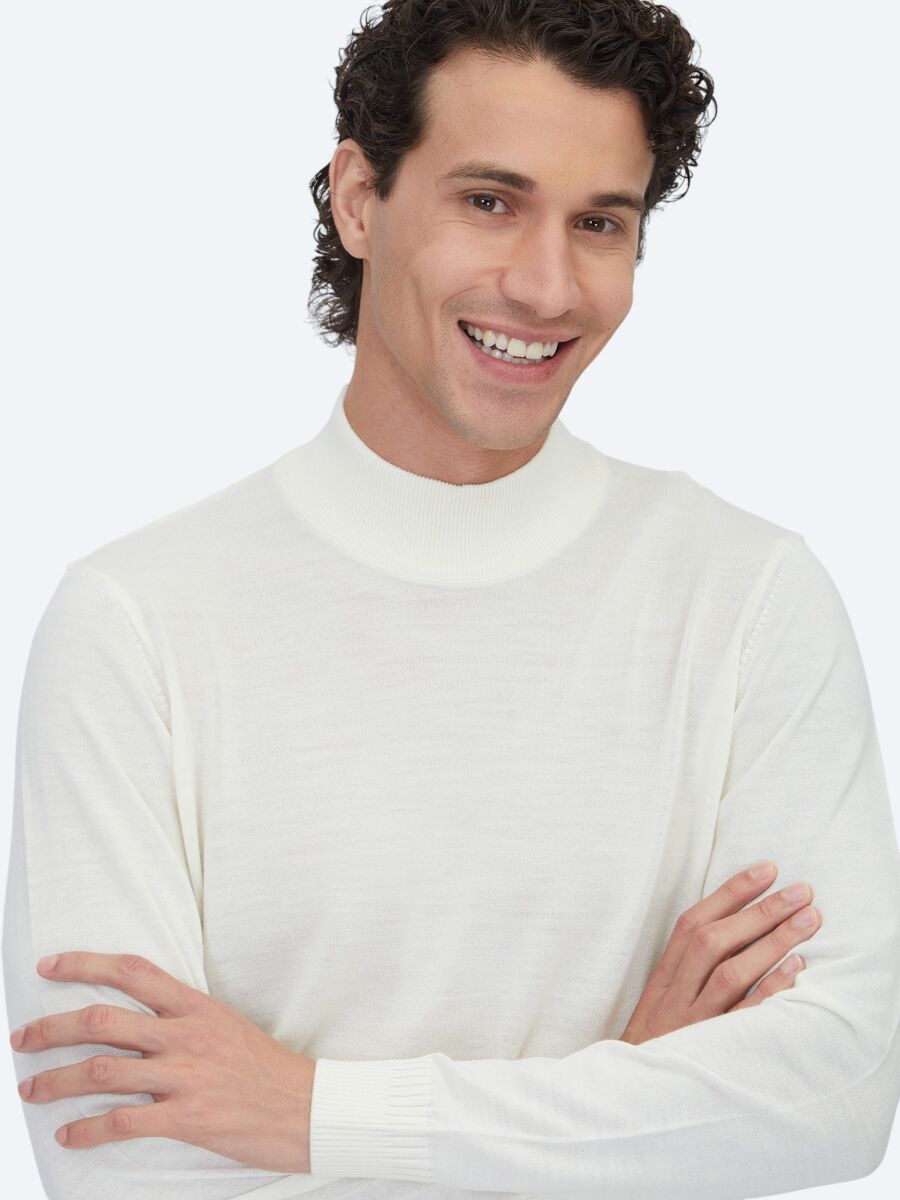 Ecru Knitwear Sweatshirt - 3