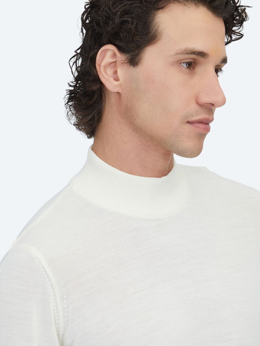 Ecru Knitwear Sweatshirt - 4